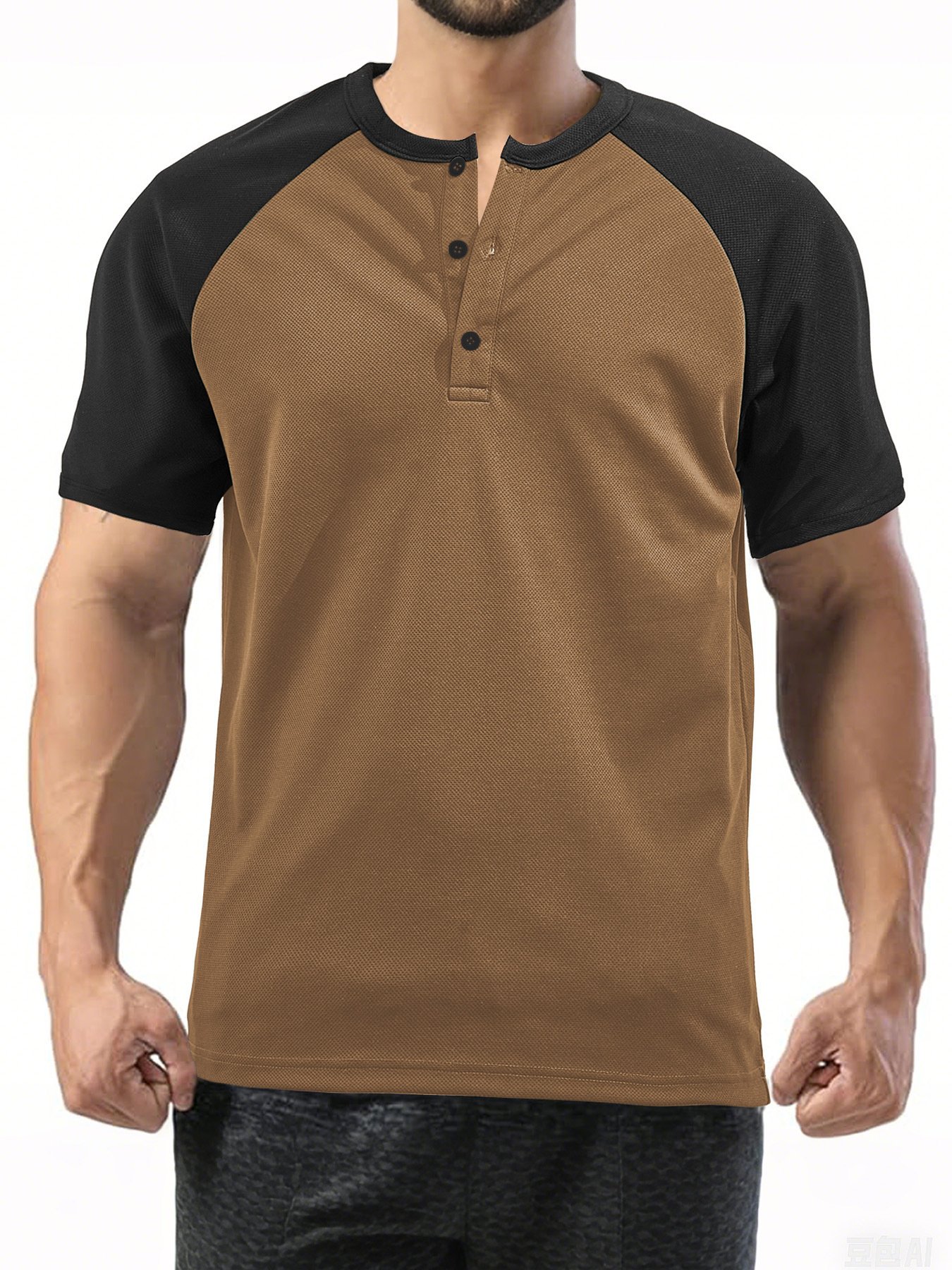 Color-Blocked Short-Sleeved Shirt - Image 6