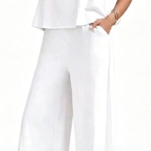 Elegant Tank Top And Wide-Leg Pants