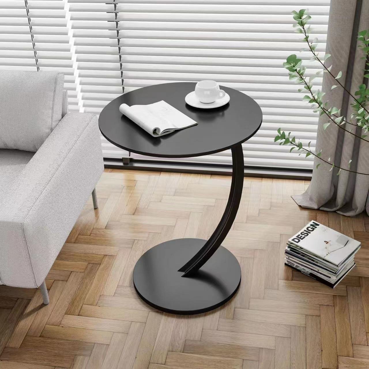 Round Small Coffee Table Living Room Sofa Side Table Bedroom Bedside Table Bedside Table Small Table Movable Coffee Table - Image 6