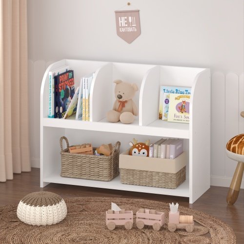 Kids Bookcase With 4 Compartments - Image 9