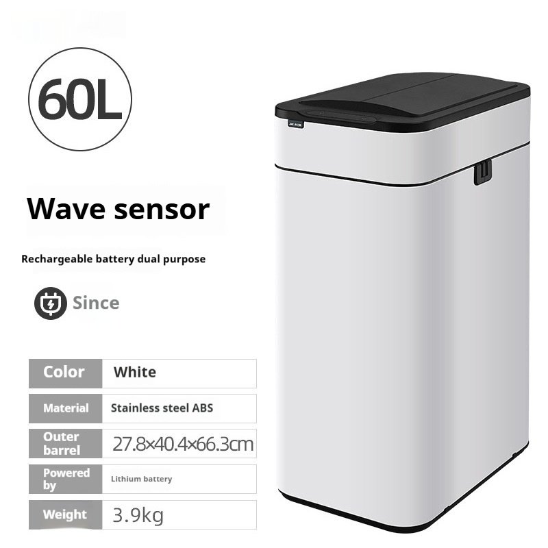 Inductive Ashbin Living Room And Kitchen Large Capacity Deodorant Smart Trash Can - Image 8