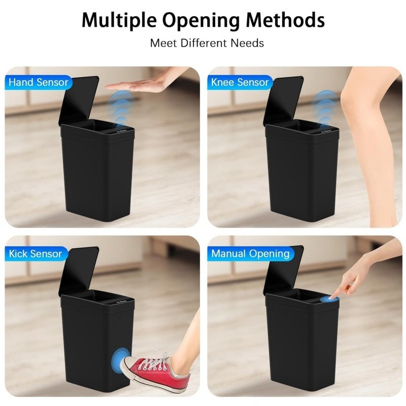 12L Smart Trash Bin Rubbish Motion Sensor Touchless Bathroom Odourles Toilet Can - Image 7