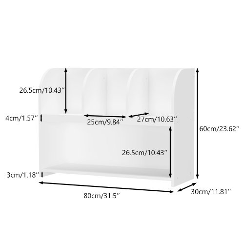 Kids Bookcase With 4 Compartments - Image 5