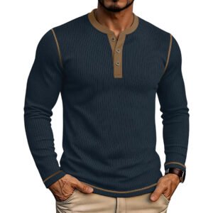 Men's Long-sleeve Henley Sweater