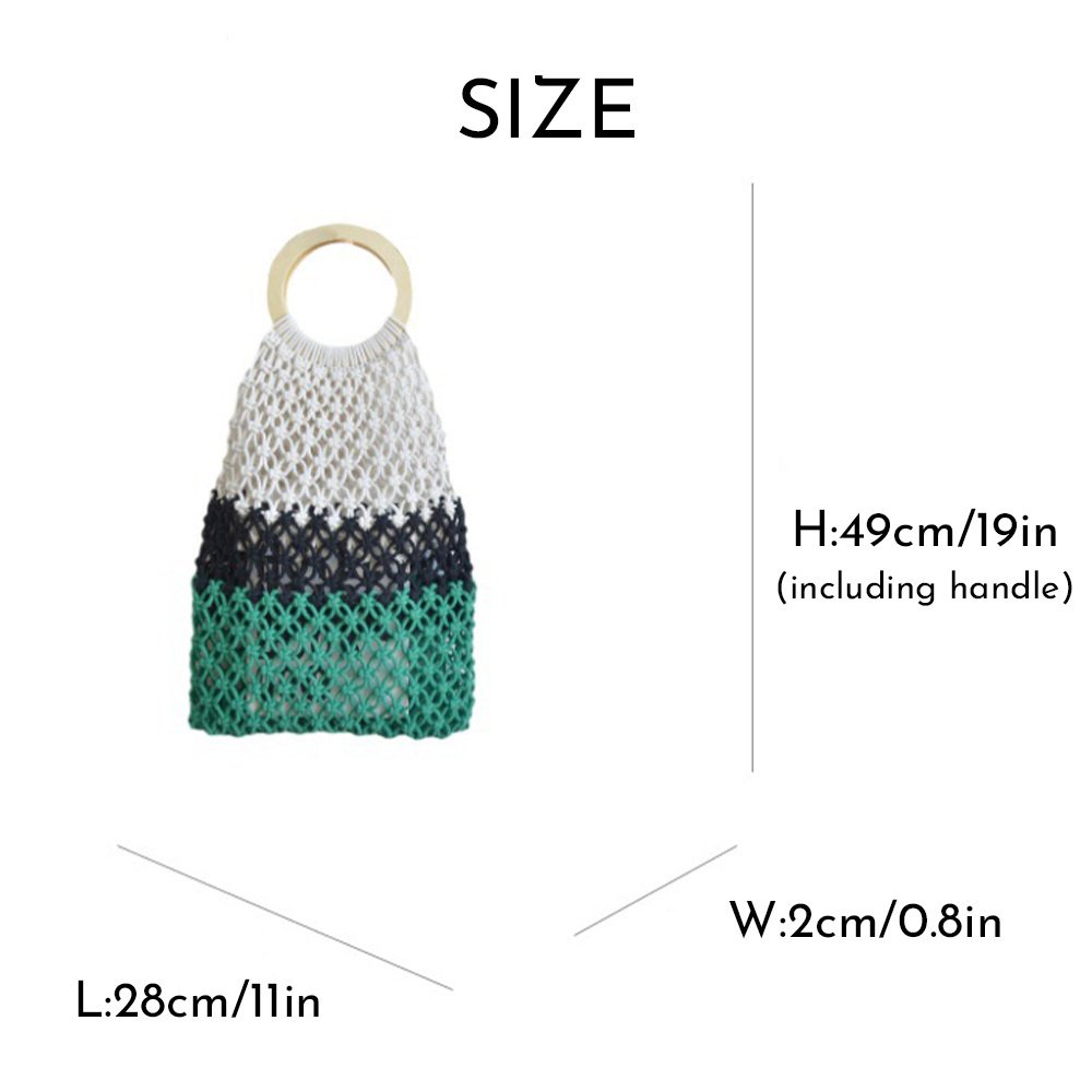 New Coarse Cotton Rope Woven Bag Handbags Women Fashion Casual Vacation Beach Tote Bag Simple Straw Shoulder Bags Summer Personality Sense Of Luxury Simple Small Tote For Women - Image 5