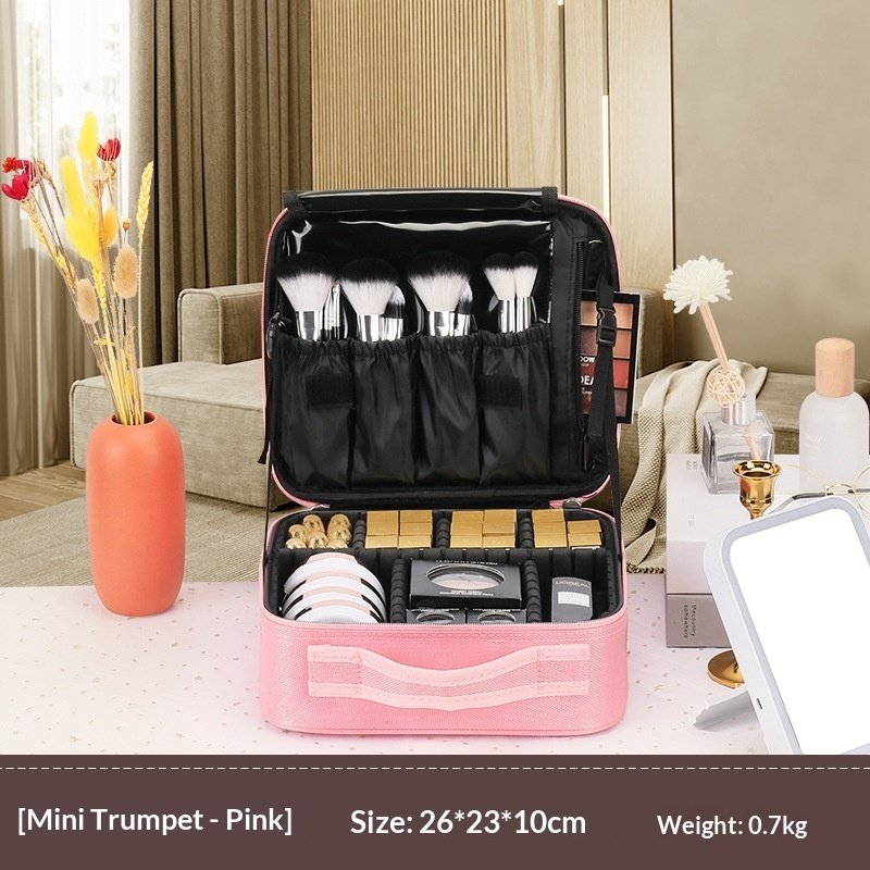 Large Capacity Makeup Bag, Multi-layer Embroidered Nail Art And Makeup Artist Makeup Storage Bag, Handheld Portable Toolbox Bag - Image 8