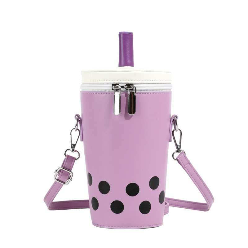 Milk Tea Personalized Small Bags Women's New Fashion Messenger Phone Bag Cute Girl Bucket Backpack - Image 5