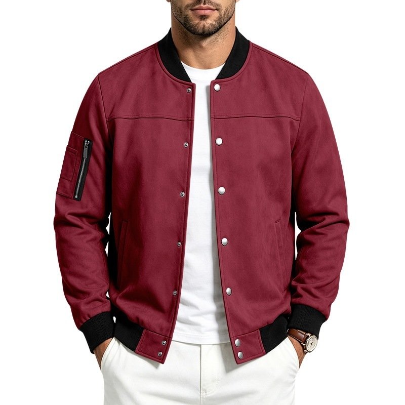 Men's Suede-Blend Casual Jacket - Image 8