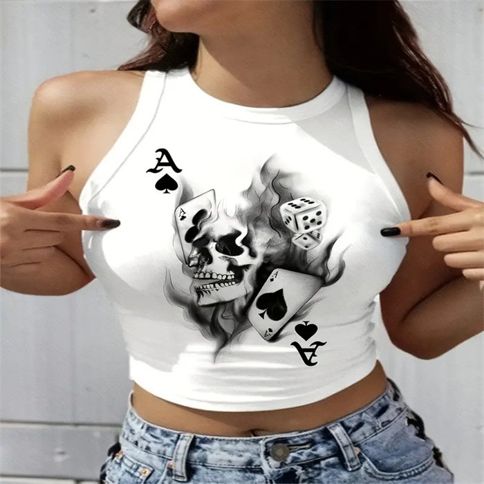 Sleeveless Letter-print Tank Top