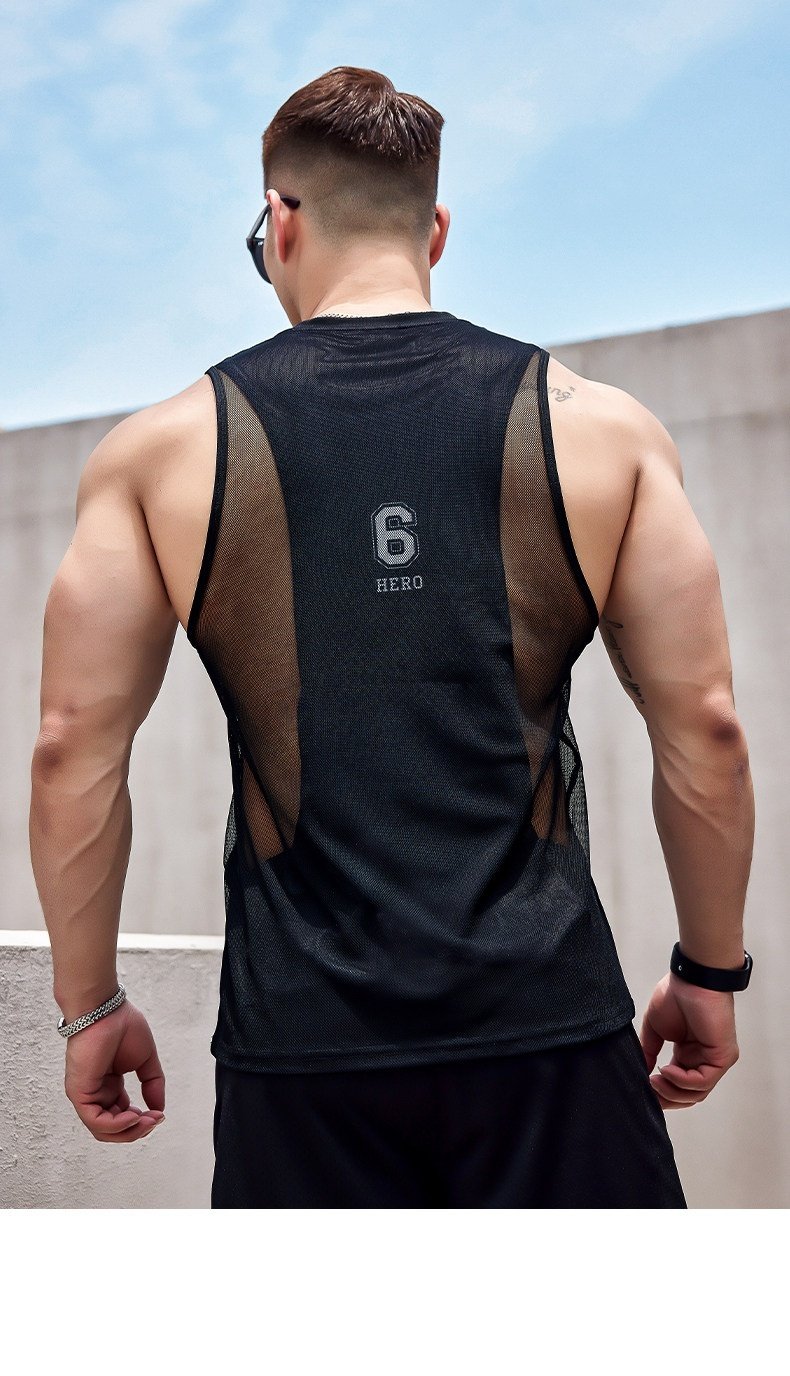 Mens Sports-Print Tank Top - Image 5