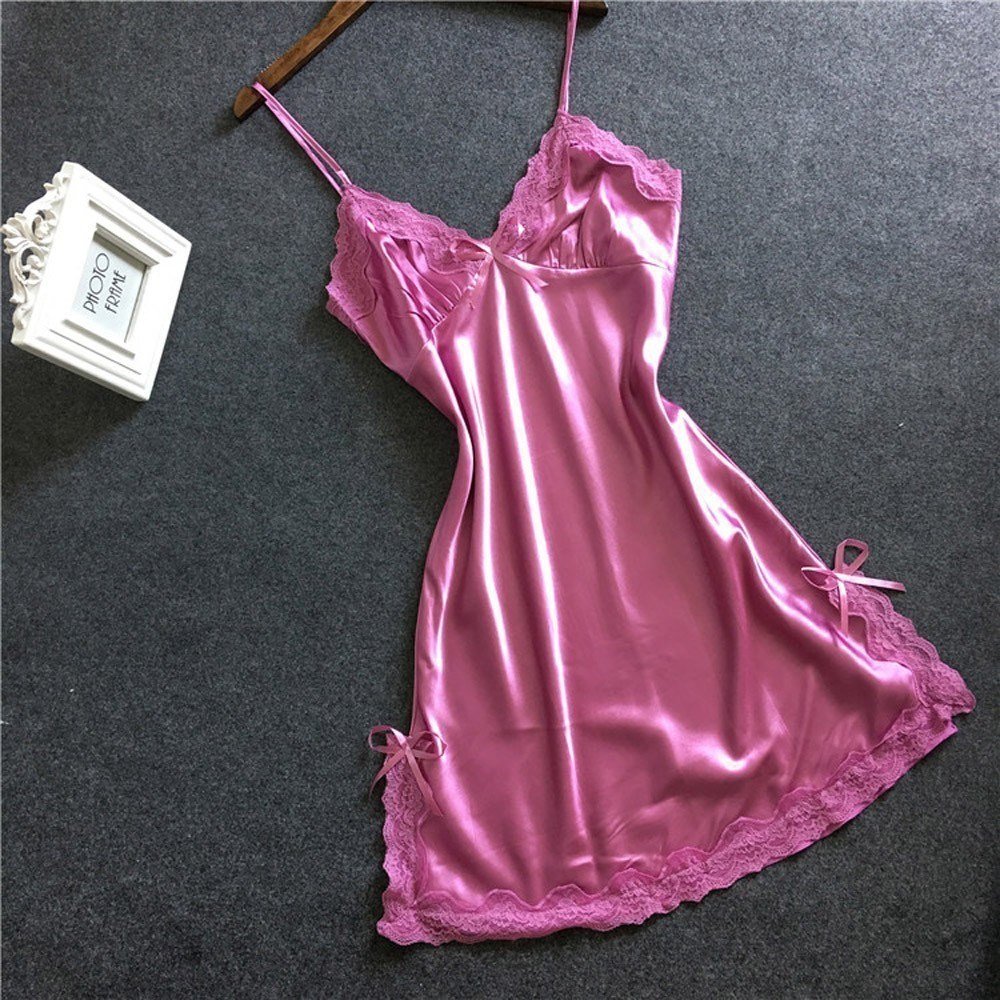 Lingerie Silk Dress Sleep Wear - Image 9