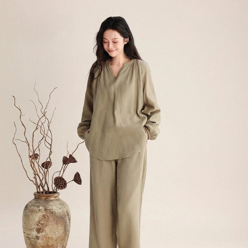 Womens Long-sleeve Top And Pants Set - Image 4