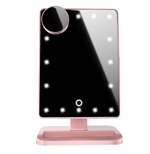 Touch Screen Makeup Mirror With 20 LED Light Bluetooth Music Speaker - Image 4