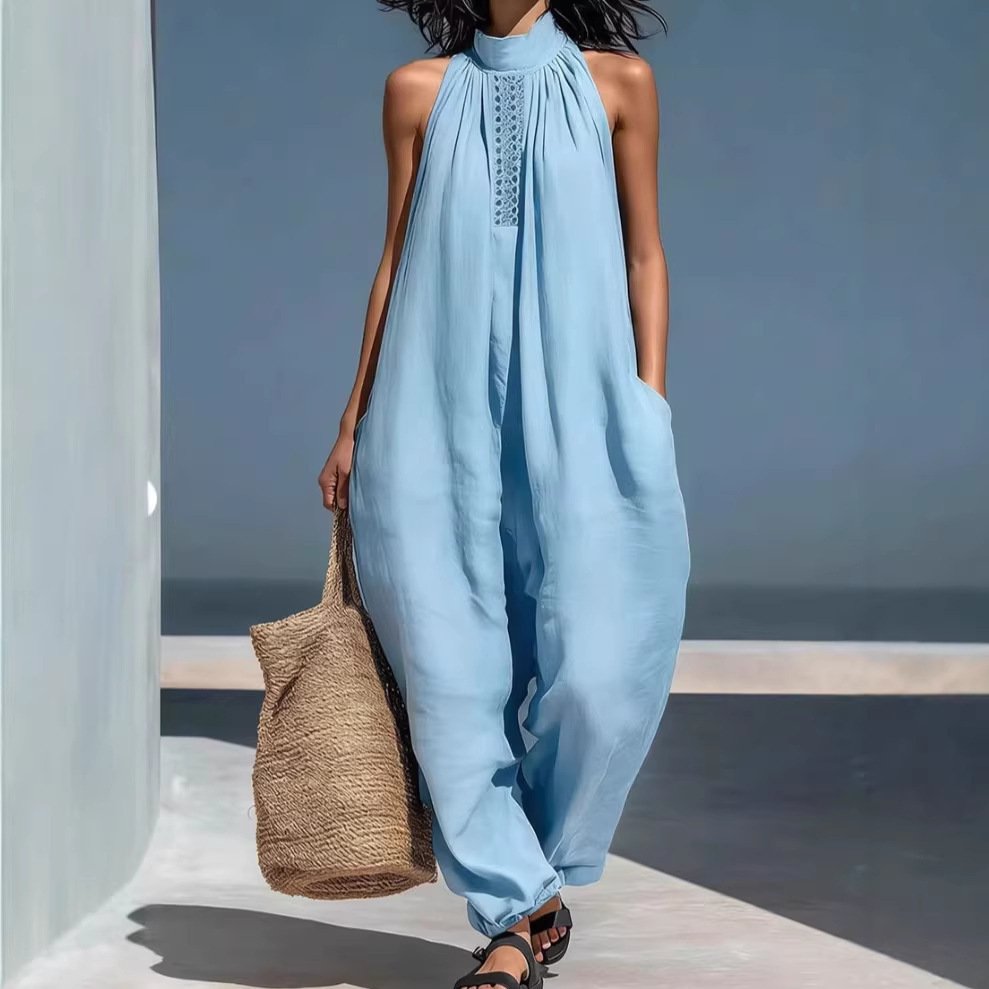 Women's Sleeveless Casual Loose Jumpsuit - Image 7