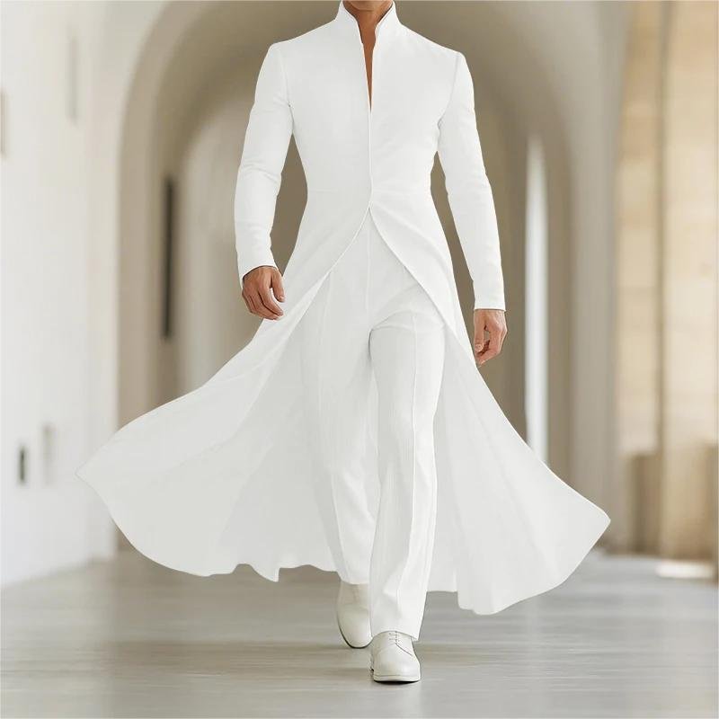 Men's Long Double-Wear Blazer With A Notch Lapel Suit