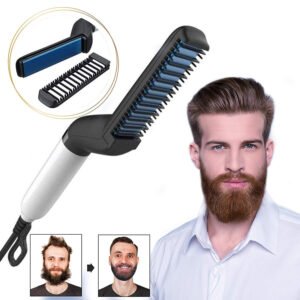 Quick Beard Electric Hair Straightener Brush for Men