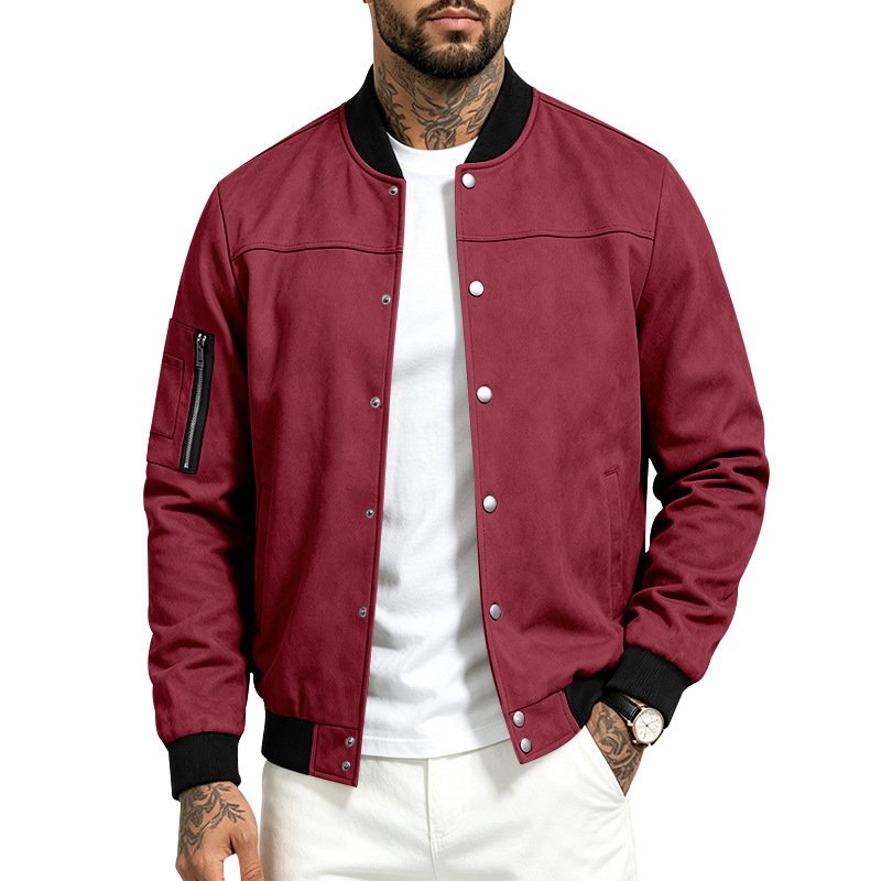 Men's Suede-Blend Casual Jacket - Image 6