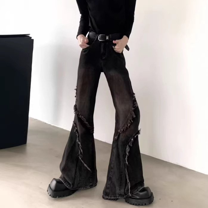 Retro-style Tapered Denim Jeans For Men - Image 4