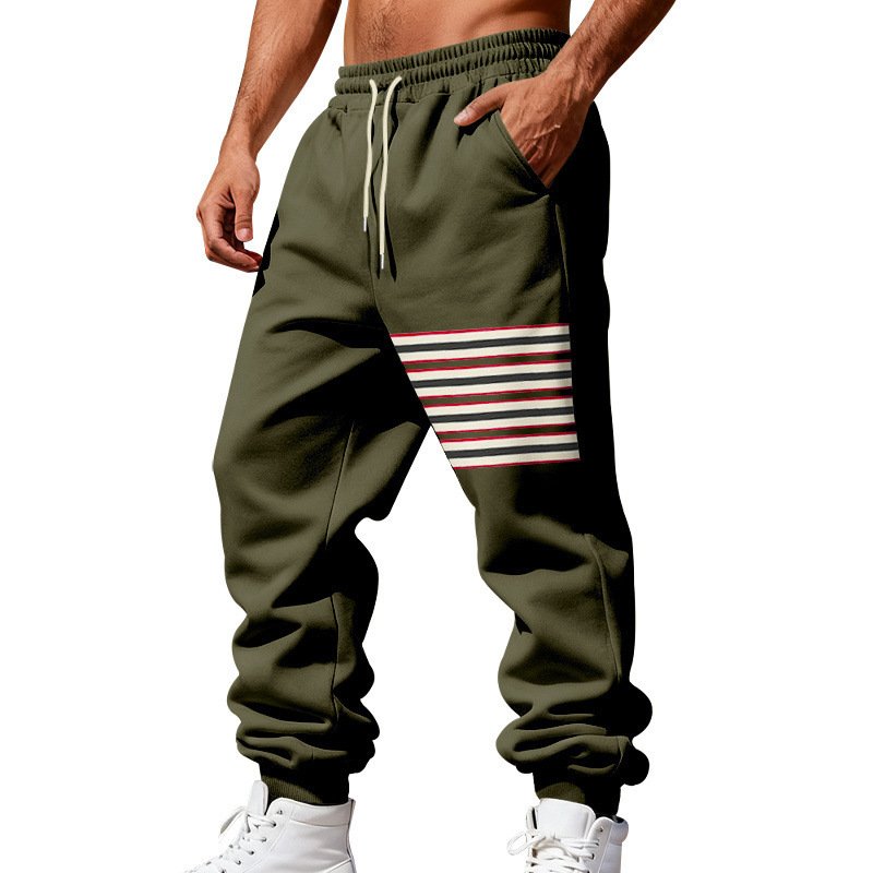 Mens Fleece-lined Loose-fit Jogger Pants - Image 6