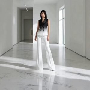 Single-button Skirt Two-piece Set