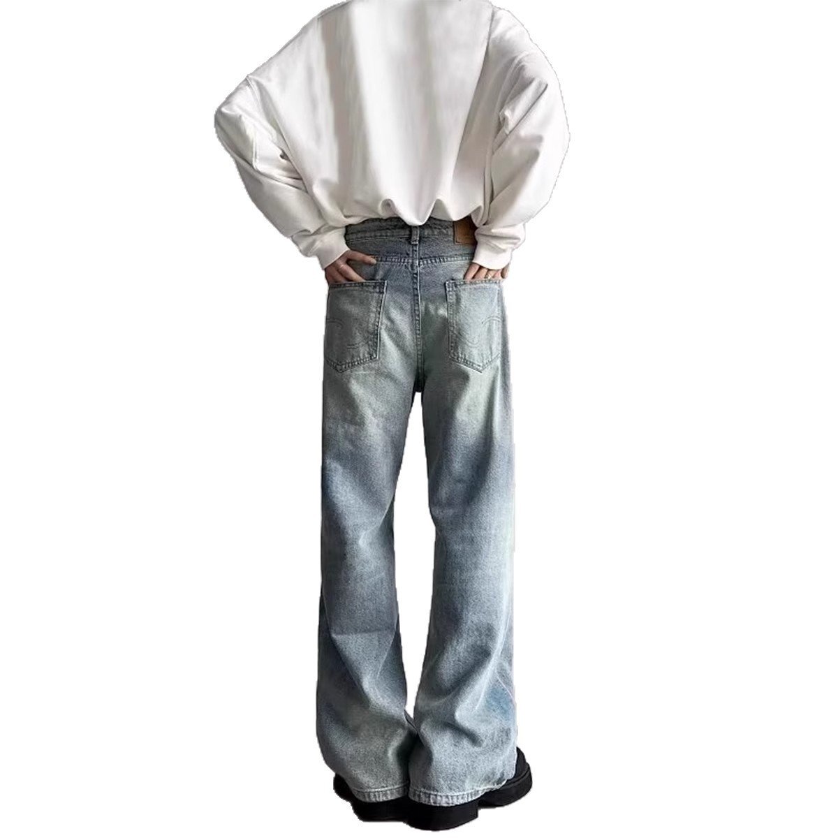Distressed Loose Straight-leg Pants - Image 5