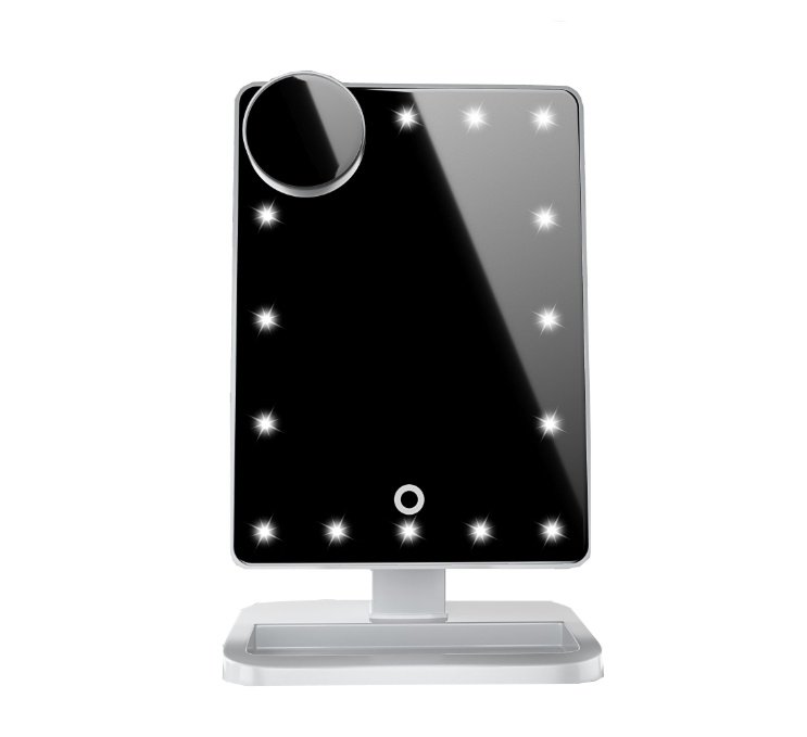 Touch Screen Makeup Mirror With 20 LED Light Bluetooth Music Speaker - Image 6