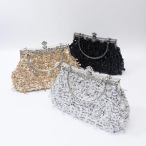 Acrylic Tassel-beaded Handbag With A Coin Purse Closure