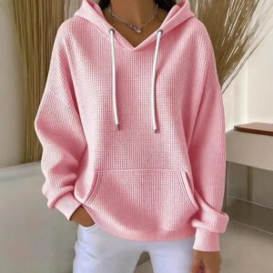 Casual Drawstring Hooded Long-sleeve Sweatshirt