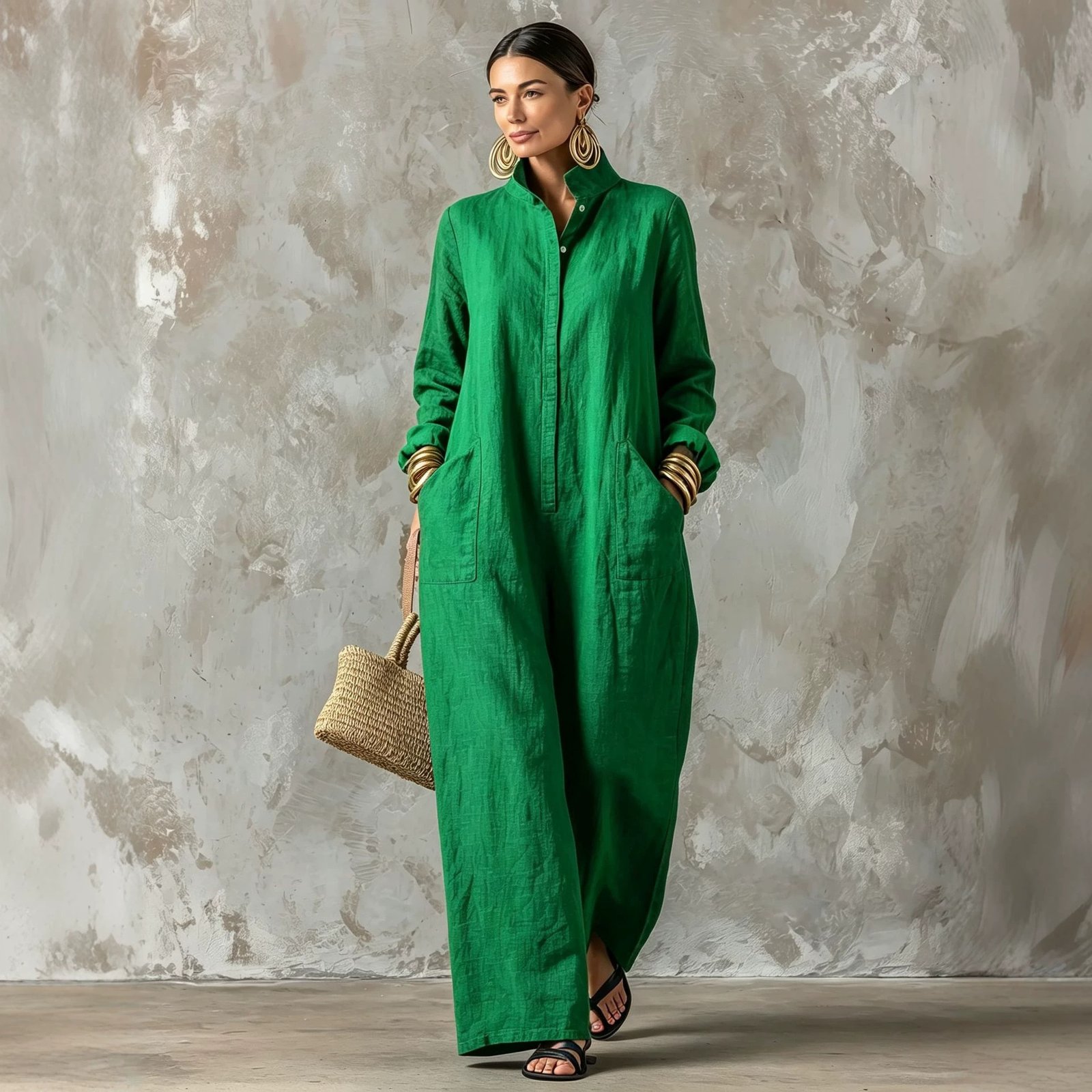 Long-sleeve Jumpsuit