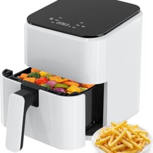 3.17 QT Digital Air Fryer, A Small Air Fryer With A PP Touch Panel, With A Maximum Temperature Of 400 Degrees Fahrenheit.