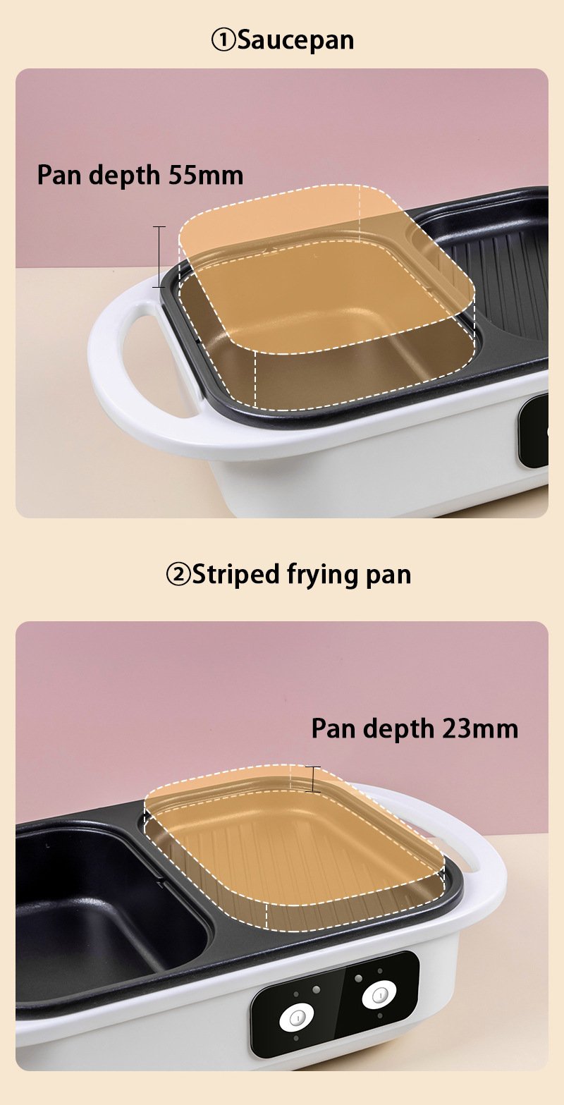 Multi-functional Dual-use Electric Caldron Electric Frying Oven - Image 3