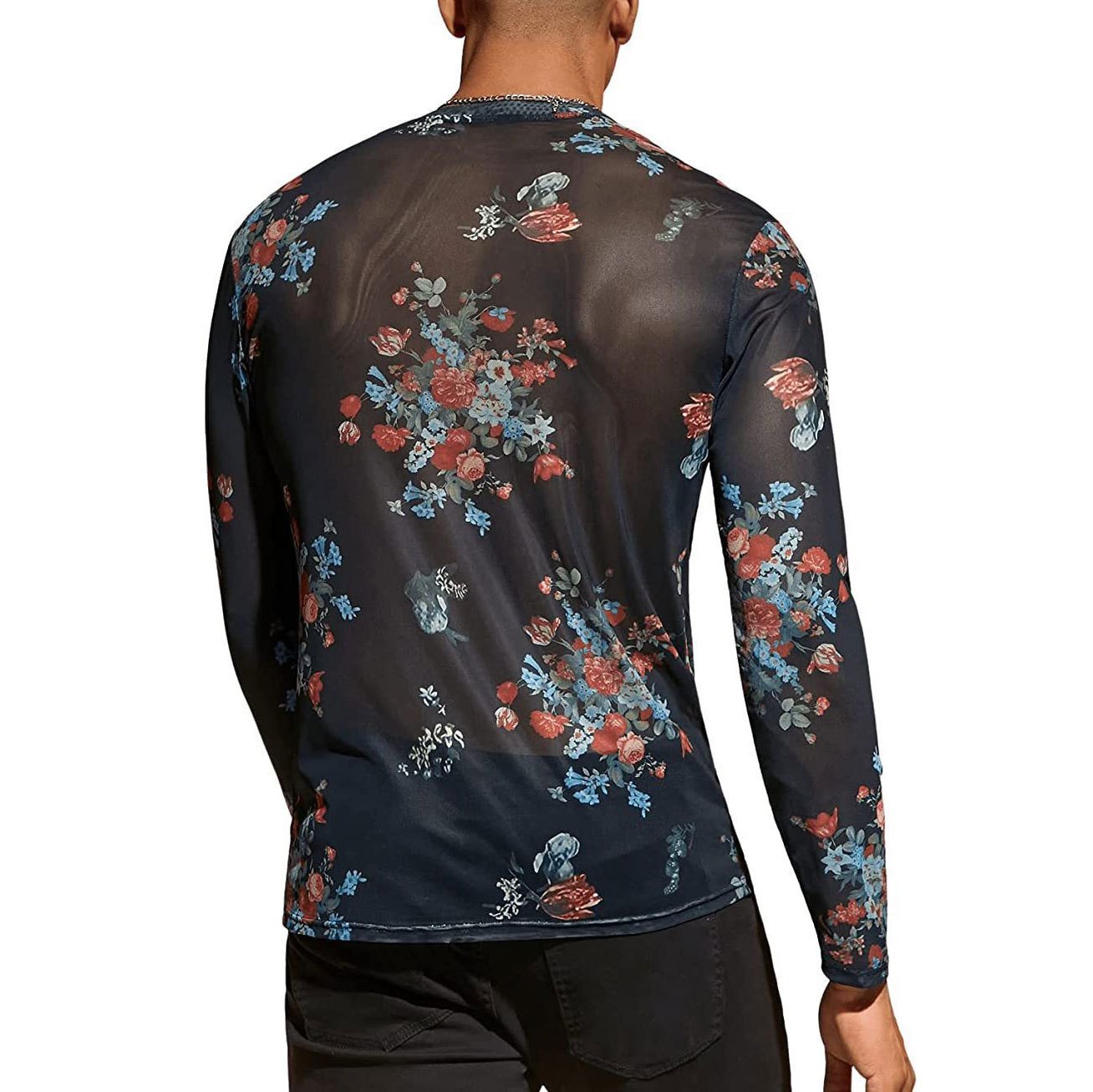 Men's See-Through Tight-Fitting Mesh T-Shirt - Image 4