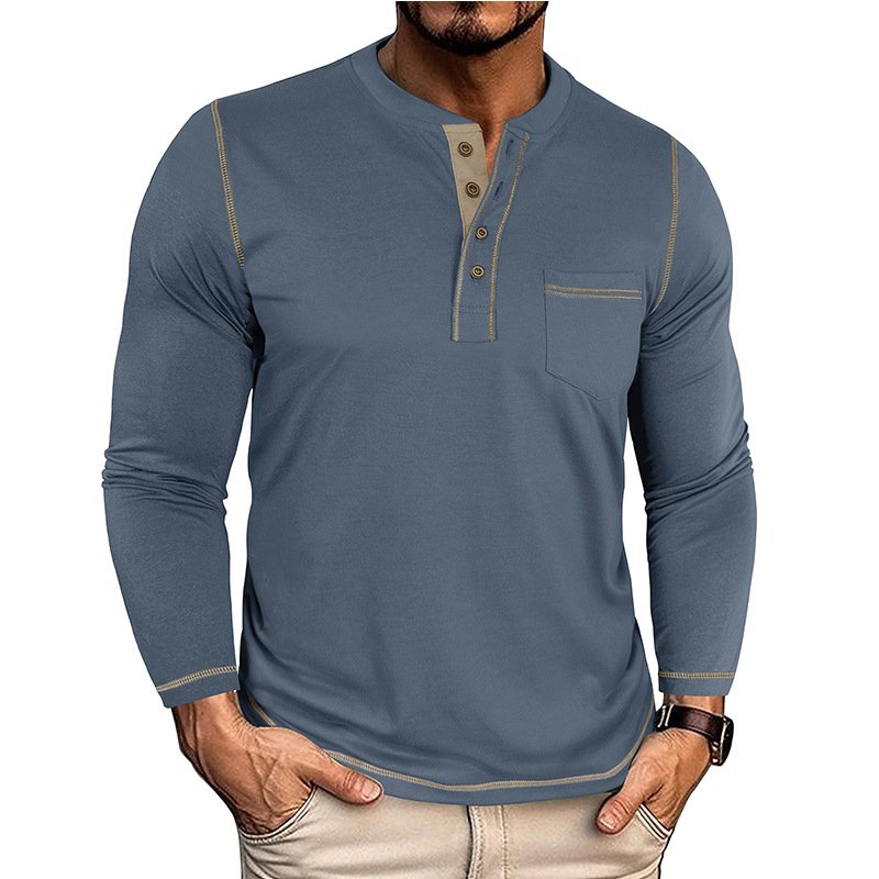 Men's Henley Pocket With Long Sleeves - Image 7