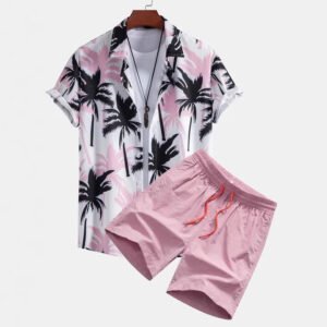 Casual Men's Print Shirt Set