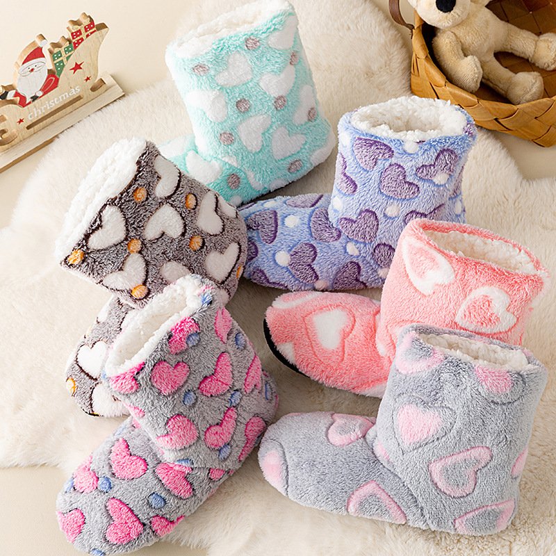 Fleece Lined Extra-thick Children House Shoes