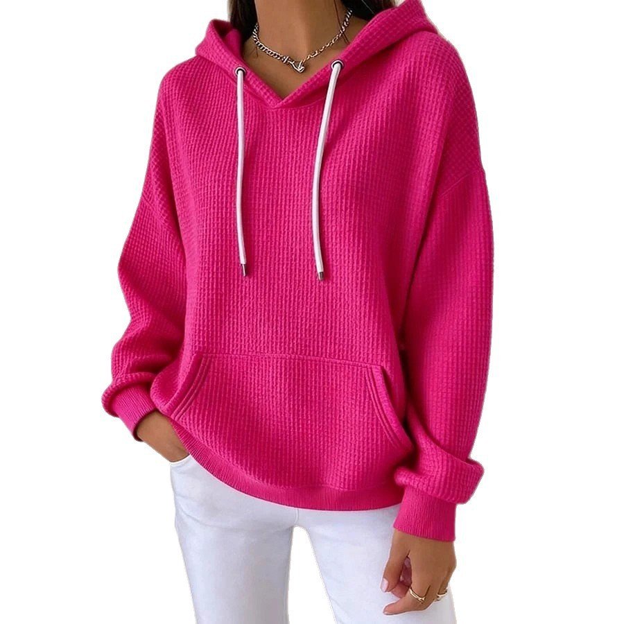 Casual Drawstring Hooded Long-sleeve Sweatshirt - Image 4