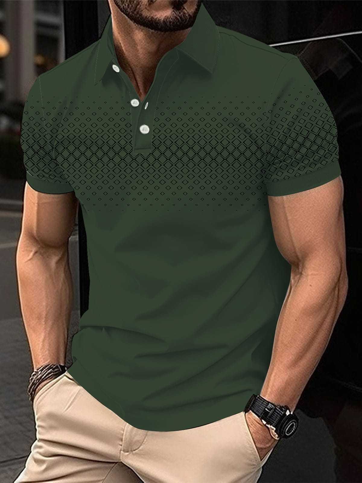 Men's Casual Button-down Polo Shirt - Image 2