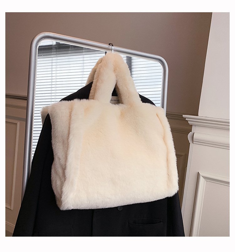 Winter Bags Chain Plush Handbag Totes Women Shoulder Bag - Image 3