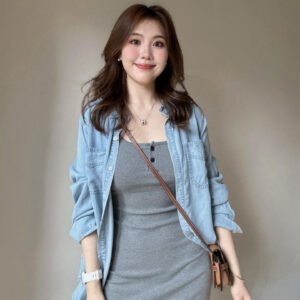 Gray Strap Dress
