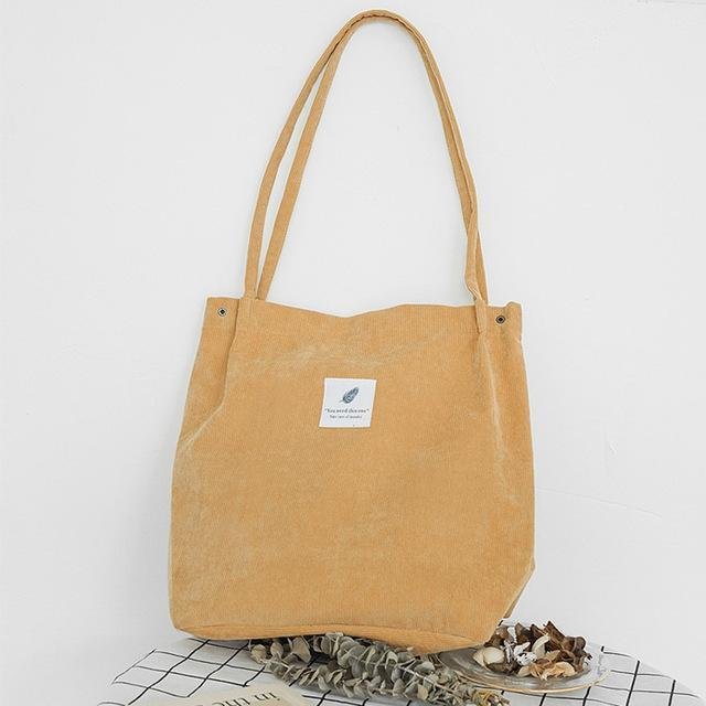 Women's Shopping Bag Large Ladies Canvas Shoulder Bags Tote Shopper Eco Reusable Bag Cotton Cloth Handbag For Women - Image 7