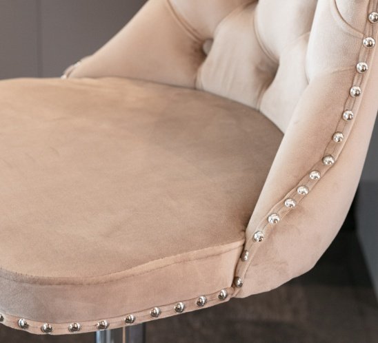 2-piece Set Of Rotating Velvet Bar Stools - Image 7