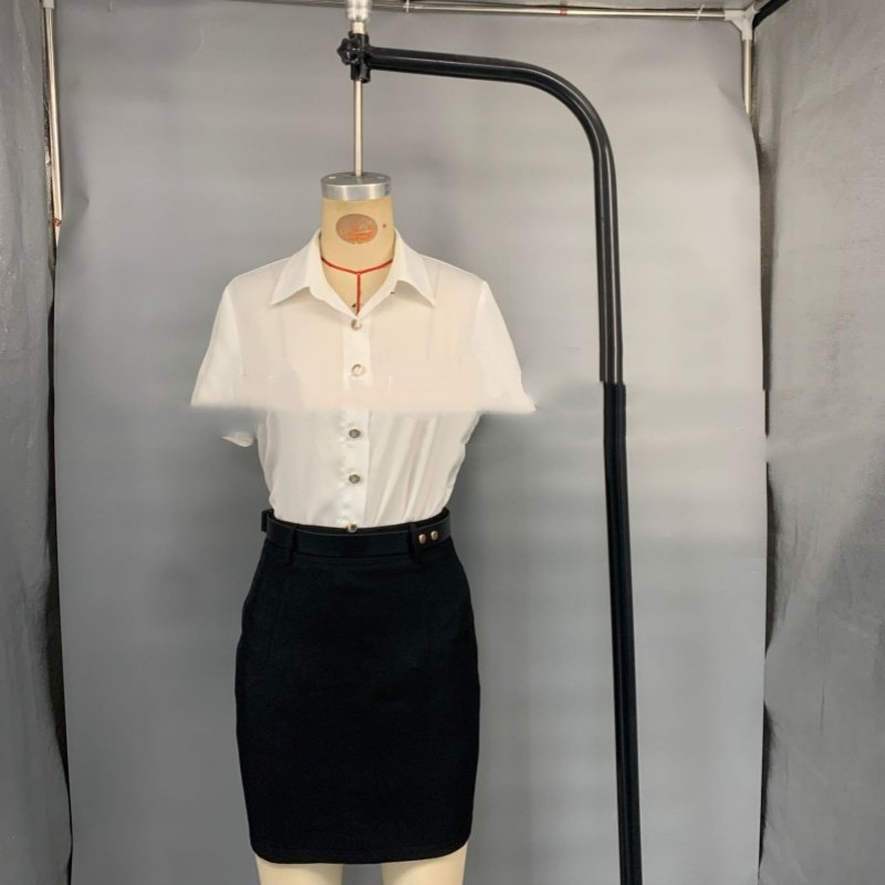 Elegant Blouse With Short Sleeves Top And Skirt Set - Image 5
