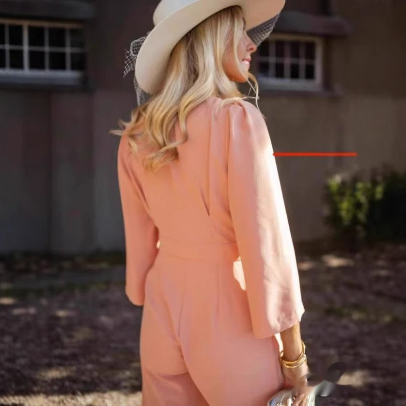 V-neck Casual Jumpsuit - Image 5