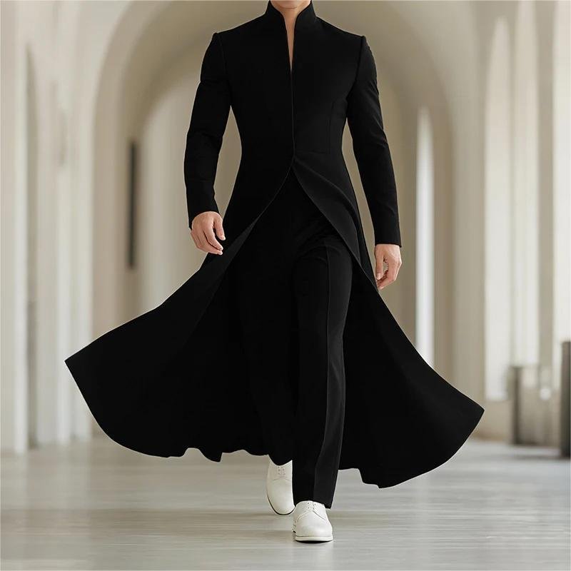 Men's Long Double-Wear Blazer With A Notch Lapel Suit - Image 4