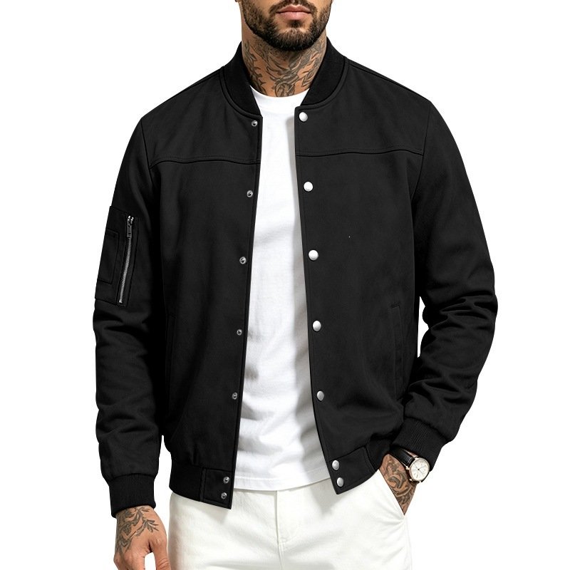 Men's Suede-Blend Casual Jacket - Image 2