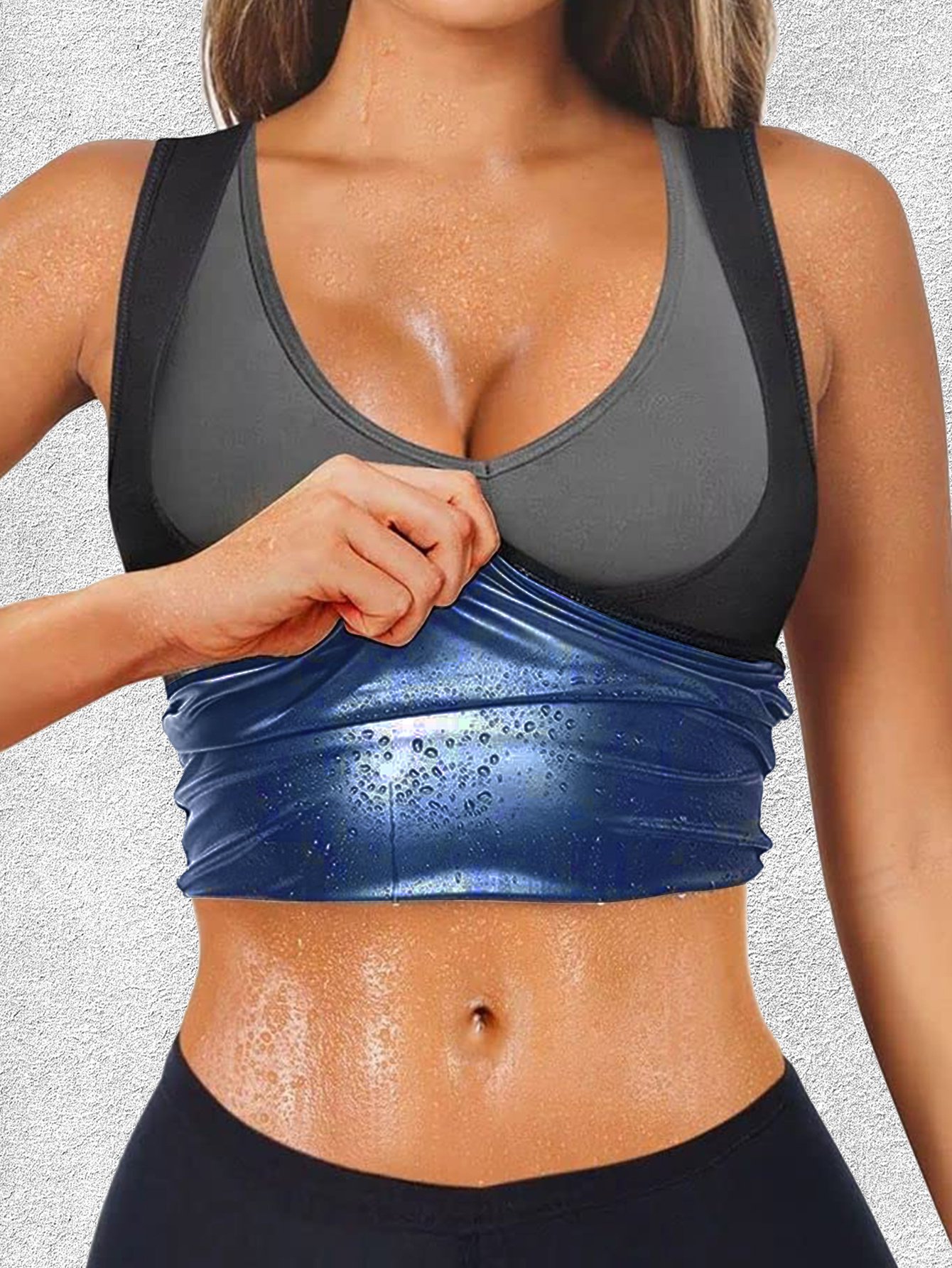 Sauna Vest For Women Sweat Waist Trainer Vest Sauna Suit Workout Tank Top For Working Out - Image 7