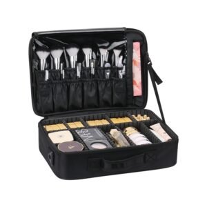 Large Capacity Makeup Bag, Multi-layer Embroidered Nail Art And Makeup Artist Makeup Storage Bag, Handheld Portable Toolbox Bag