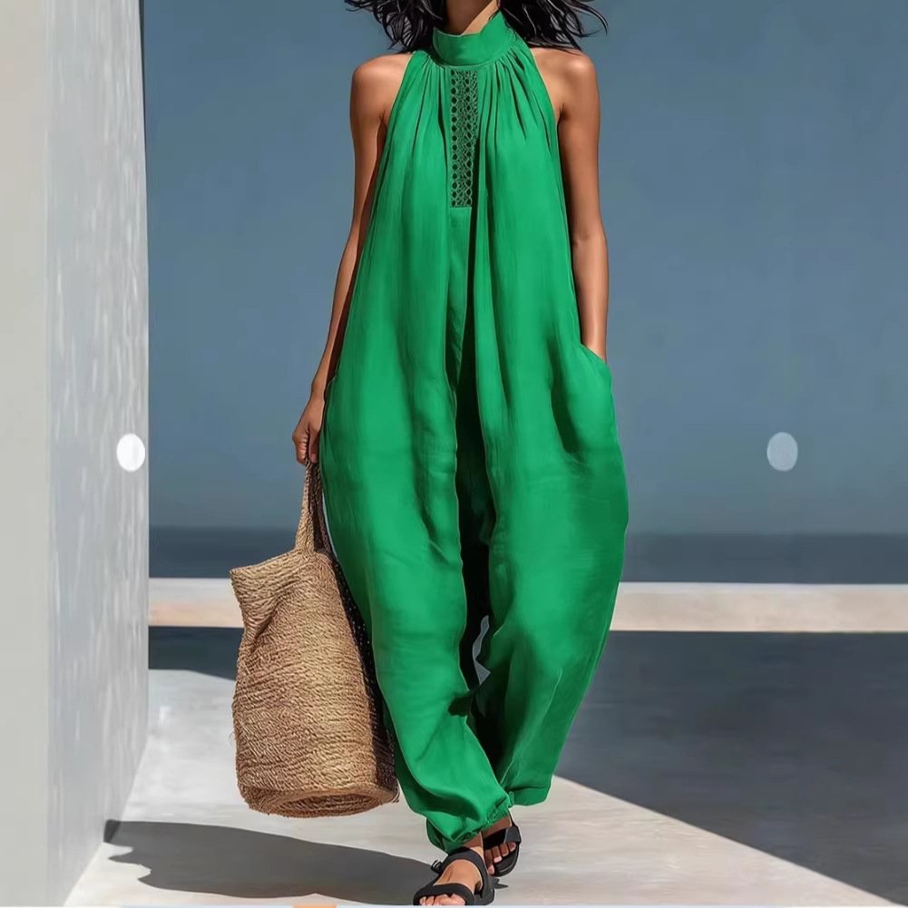 Women's Sleeveless Casual Loose Jumpsuit - Image 3