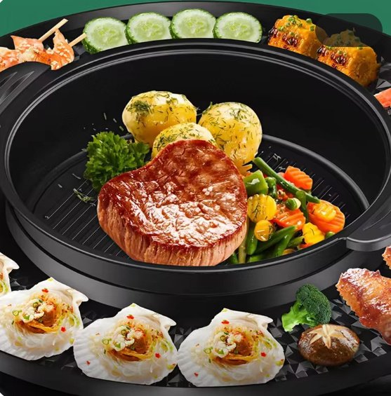 Hot Pot Barbecue All-in-one Pot Household Multi-functional Barbecue Plate - Image 2