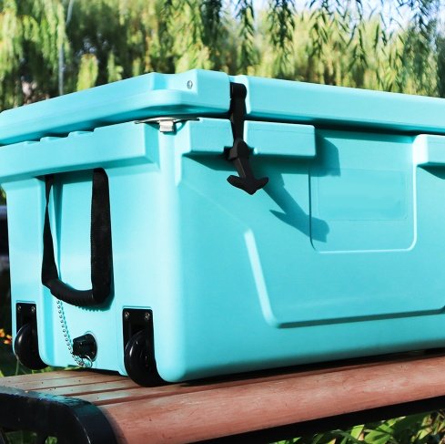 Hot Selling Blue Color 65QT Outdoor Cooler Fish Ice Chest Box Popular Camping Cooler Box - Image 3